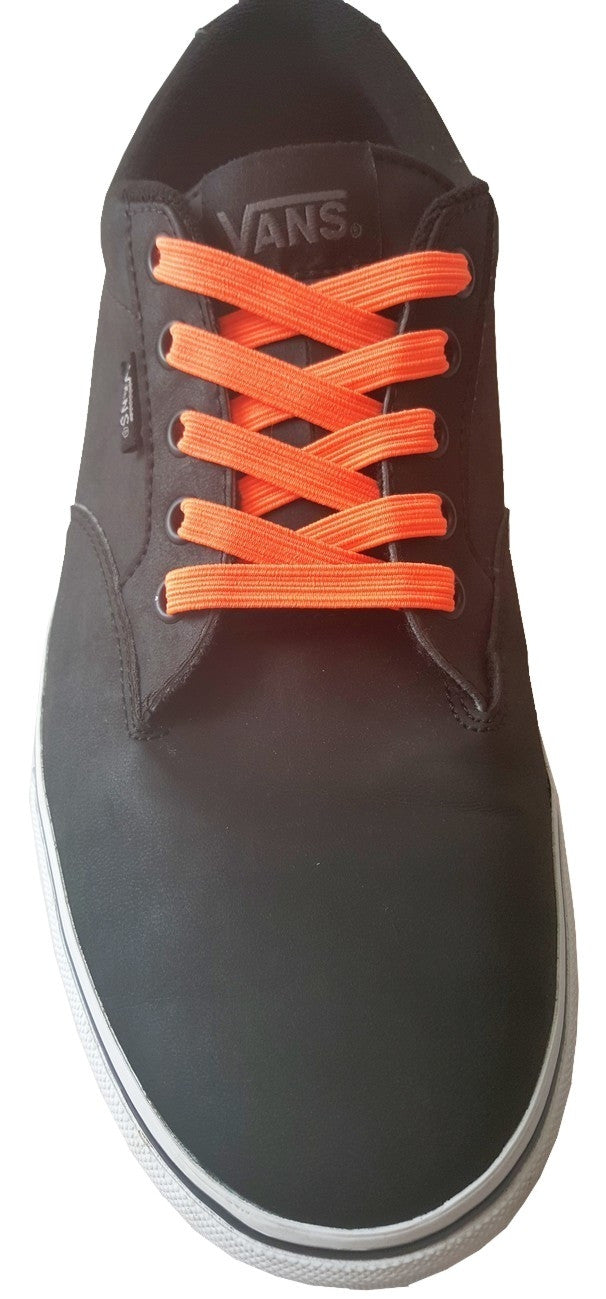 Neon Orange Elastic Shoe Laces